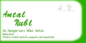 antal nubl business card